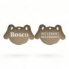 ⭐️Allpaws⭐️ - Name Front & 2 Numbers Back Dog | Mirror Stainless | Dog ID Pet Tag - Silver