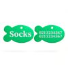⭐️Allpaws⭐️ - Name Front & 2 Numbers Back | Fish Aluminum | Cat, Kitten & Dog ID Pet Tag - MediumSpringGreen