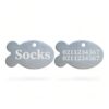 ⭐️Allpaws⭐️ - Name Front & 2 Numbers Back | Fish Aluminum | Cat, Kitten & Dog ID Pet Tag - Silver