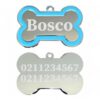 ⭐️Allpaws⭐️ - Name Front & 2 Numbers Back | Outline Bone | Dog ID Pet Tag - LightBlue
