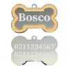 ⭐️Allpaws⭐️ - Name Front & 2 Numbers Back | Outline Bone | Dog ID Pet Tag - Orange