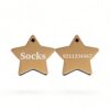 ⭐️Allpaws⭐️ - Name Front & Number Back | Mirror Stainless | Star Dog & Cat ID Pet Tag - BurlyWood / Cat (Small)