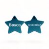 ⭐️Allpaws⭐️ - Name Front & Number Back | Mirror Stainless | Star Dog & Cat ID Pet Tag - MidnightBlue / Dog (Large)