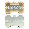 ⭐️Allpaws⭐️ - Name Front & Number Back | Outline Bone | Dog ID Pet Tag - Orange