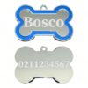 ⭐️Allpaws⭐️ - Name Front & Number Back | Outline Bone | Dog ID Pet Tag - RoyalBlue