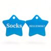 ⭐️Allpaws⭐️ - Name Front & Number Back | Star Aluminum | Cat, Kitten & Dog ID Pet Tag - DodgerBlue / Small (Cat)
