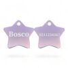 ⭐️Allpaws⭐️ - Name Front & Number Back | Star Aluminum | Cat, Kitten & Dog ID Pet Tag - LightPink / Dog (Large)
