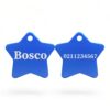 ⭐️Allpaws⭐️ - Name Front & Number Back | Star Aluminum | Cat, Kitten & Dog ID Pet Tag - RoyalBlue / Dog (Large)