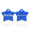 ⭐️Allpaws⭐️ - Name Front & Number Back | Star Aluminum | Cat, Kitten & Dog ID Pet Tag - RoyalBlue / Small (Cat)