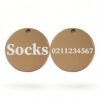 ⭐️Allpaws⭐️ - Name Front & Number Back Round | Mirror Stainless | Cat ID Pet Tag - BurlyWood