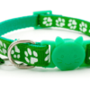 ⭐️Allpaws⭐️ - Paw Print Breakaway Safety Cat Collar - DarkGreen