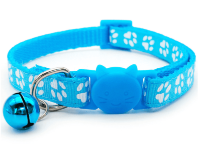 ⭐️Allpaws⭐️ - Paw Print Breakaway Safety Cat Collar - DodgerBlue
