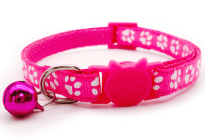 ⭐️Allpaws⭐️ - Paw Print Breakaway Safety Cat Collar - HotPink