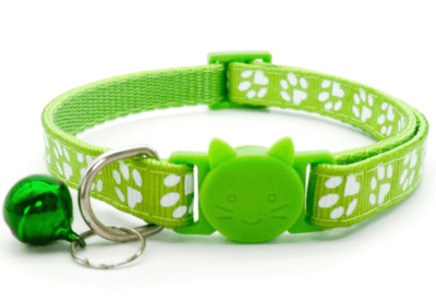 ⭐️Allpaws⭐️ - Paw Print Breakaway Safety Cat Collar - LightGreen