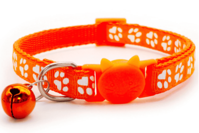 ⭐️Allpaws⭐️ - Paw Print Breakaway Safety Cat Collar - Orange