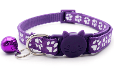 ⭐️Allpaws⭐️ - Paw Print Breakaway Safety Cat Collar - Purple