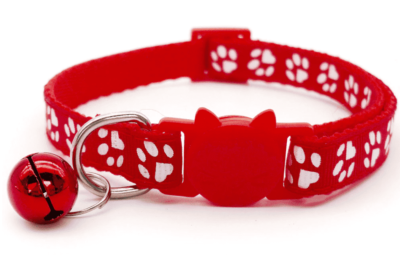 ⭐️Allpaws⭐️ - Paw Print Breakaway Safety Cat Collar - Red
