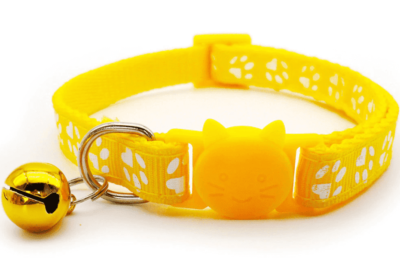 ⭐️Allpaws⭐️ - Paw Print Breakaway Safety Cat Collar - Yellow