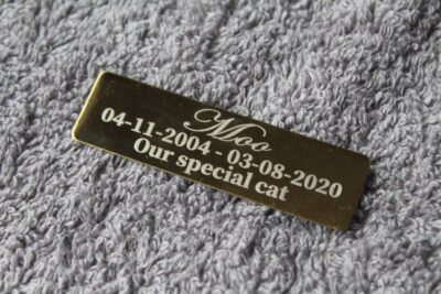 ⭐️Allpaws⭐️ - Pet Memorial Plaque Mirror Stainless - Black (Matte) / Indoor