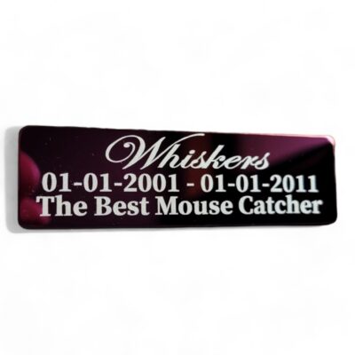 ⭐️Allpaws⭐️ - Pet Memorial Plaque Mirror Stainless - DarkMagenta / Indoor