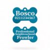 ⭐️Allpaws⭐️ - Professional Neighbourhood Prowler | Bone Aluminium | Dog ID Pet Tag - DodgerBlue