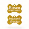⭐️Allpaws⭐️ - Professional Neighbourhood Prowler | Bone Aluminium | Dog ID Pet Tag - Gold