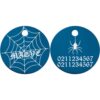 ⭐️Allpaws⭐️ - Spiders Web Round Aluminum Cat & Dog ID Pet Tag - DodgerBlue / Small (Cat)