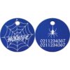 ⭐️Allpaws⭐️ - Spiders Web Round Aluminum Cat & Dog ID Pet Tag - RoyalBlue / Small (Cat)