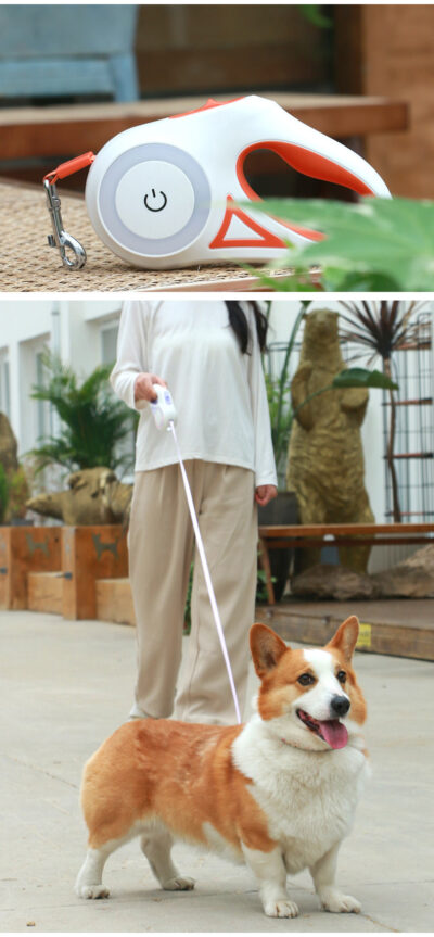 Touch light automatic traction rope
