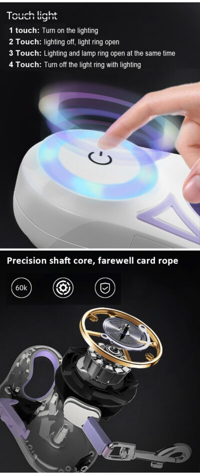 Touch light automatic traction rope
