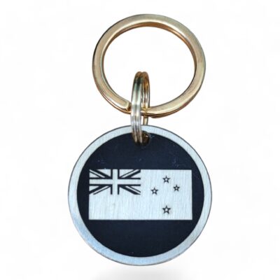 ⭐️Allpaws⭐️ - LUXE | Bespoke Brass | NZ Flag Cat & Dog ID Pet Tag - Small