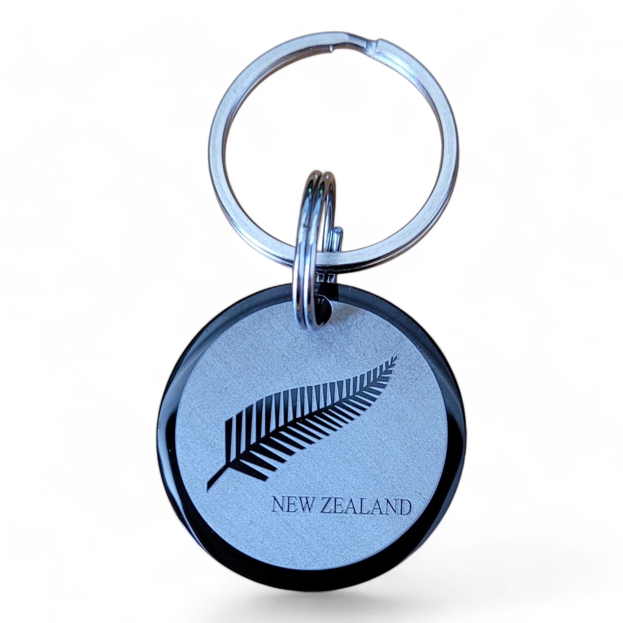 ⭐️Allpaws⭐️ - LUXE | Mirror Stainless | NZ Fern Cat & Dog ID Pet Tag - Small