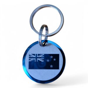 ⭐️Allpaws⭐️ - LUXE | Mirror Stainless | NZ Flag Cat & Dog ID Pet Tag - Small
