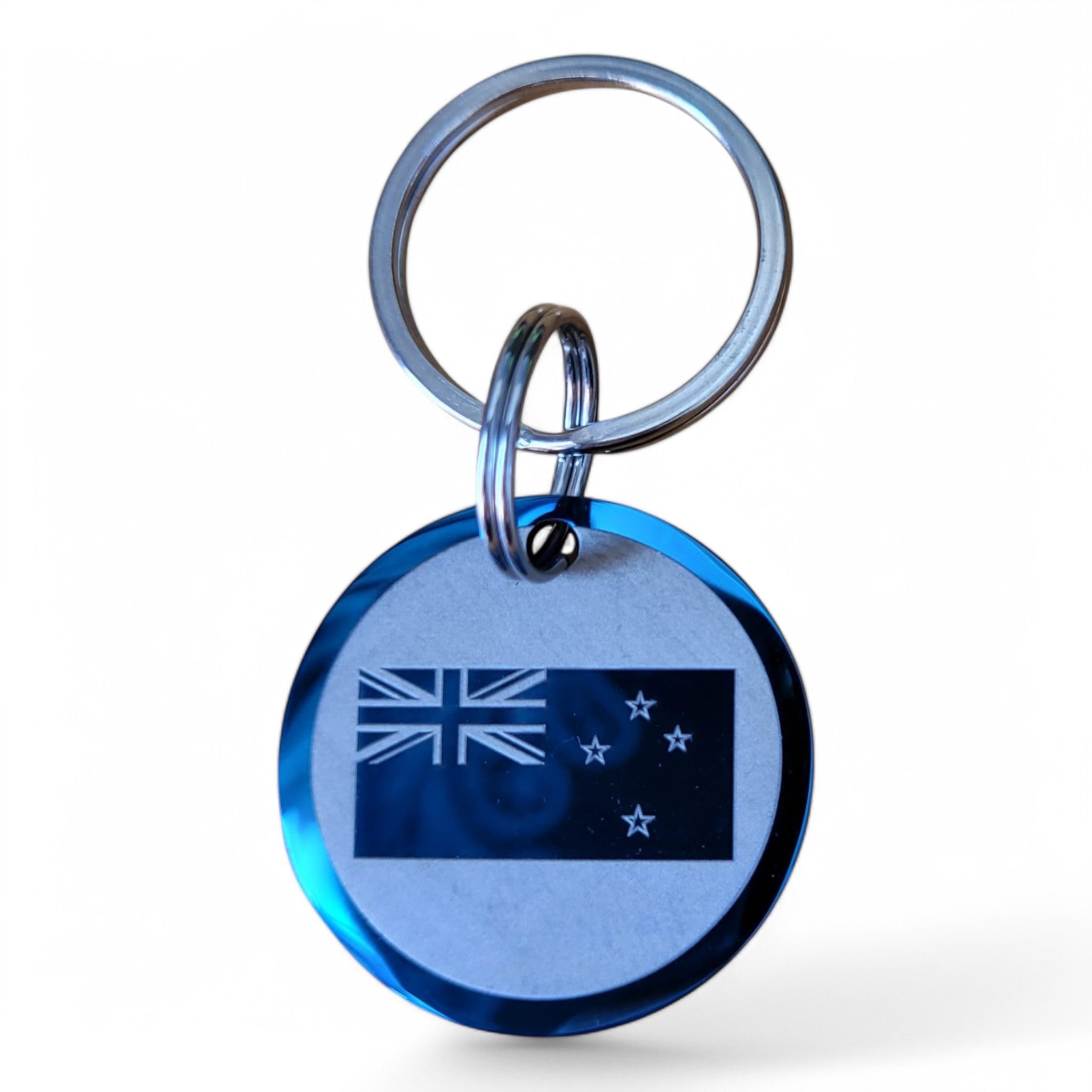 ⭐️Allpaws⭐️ - LUXE | Mirror Stainless | NZ Flag Cat & Dog ID Pet Tag - Small